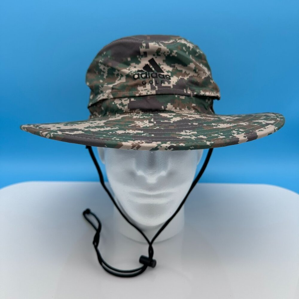 Adidas Men's Wide-Brim UPF 50+‎ Golf Sport Sun Hat, Size Small/Med, Digital Camo